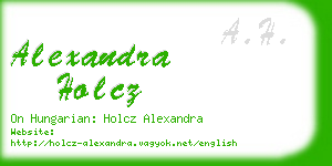 alexandra holcz business card